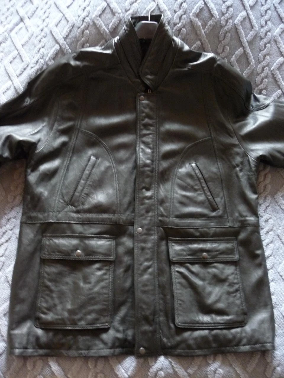 3/4 length leather jacket/blouson – photo 9